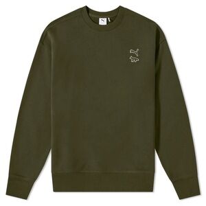 PUMA x Maison Kitsuné Olive Crewneck Sweater